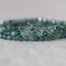 3.5mm Green Kyanite Beads – Faceted Round Natural Gemstone - 14 pcs