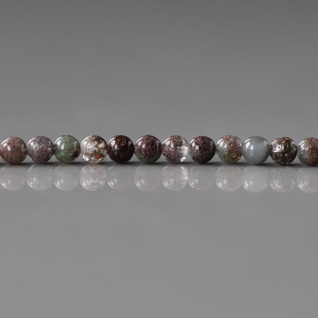 3.5mm Lodolite Beads Smooth Genuine Beads Strand 2” Ghost Quartz Gemstone Beads for DIY Jewelry Making Crafter Gift