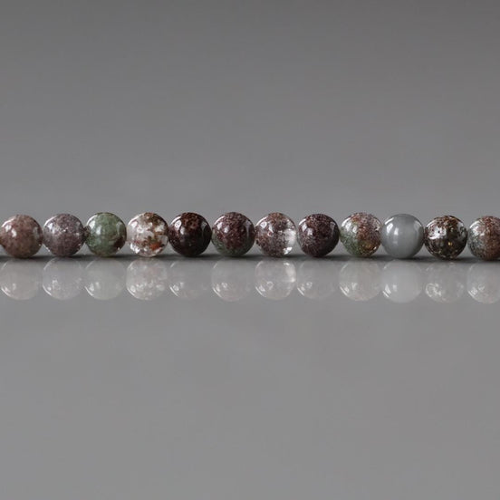 3.5mm Lodolite Beads Smooth Genuine Beads Strand 2” Ghost Quartz Gemstone Beads for DIY Jewelry Making Crafter Gift