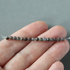 3.5mm Rare Lodolite Beads – Smooth Round Natural Gemstone - 2" Strand