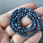3.5mm Rare Sierber Agate Beads – Faceted Round Natural Gemstone 15" Strand