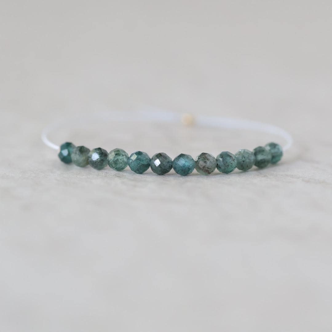 3.5mm Rare Teal Green Kyanite Beads Micro Faceted Rare Kyanite Gemstone Beads for DIY Jewelry Making