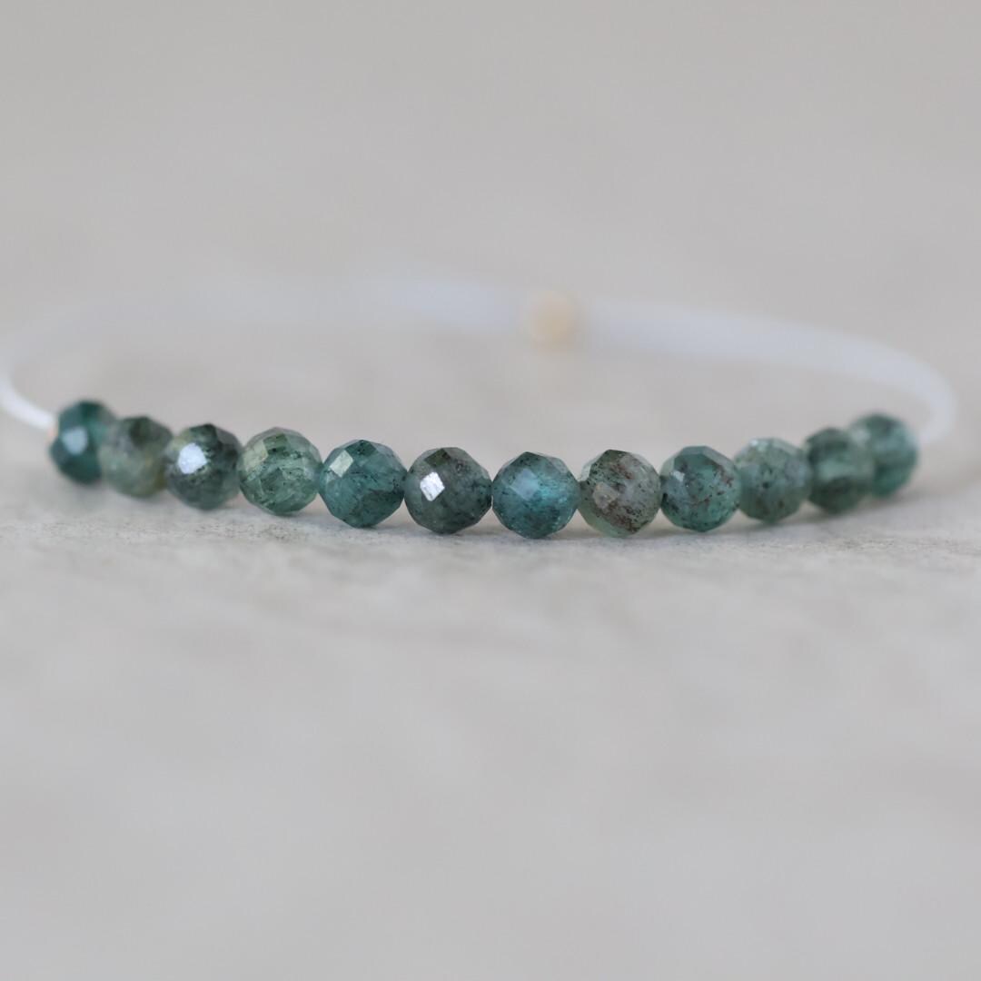 3.5mm Rare Teal Green Kyanite Beads Micro Faceted Rare Kyanite Gemstone Beads for DIY Jewelry Making