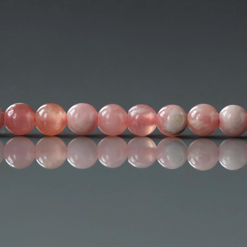 3.5mm Rhodochrosite Beads ‚Äì Smooth Round Natural Gemstone 15" Strand