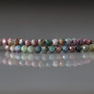 3.5mm Ruby Fuchsite Beads - Faceted Round Natural Gemstone 15" Strand