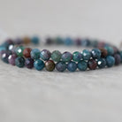 3.5mm Ruby in Kyanite Beads Faceted Round 7" Colorful Natural Gemstone for DIY Jewelry Making