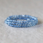 3mm Santa Maria Aquamarine Beads – Faceted Round Micro Gemstone -12pcs