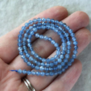 3mm Santa Maria Aquamarine Beads – Faceted Round Micro Gemstone -12pcs