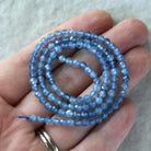 3.5mm Santa Maria Aquamarine Beads Faceted Natural Genuine Gemstone Beads for Jewelry Making Craft Gift Beads March Birthstone