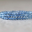 3.5mm Santa Maria Aquamarine Beads Faceted Natural Genuine Gemstone Beads for Jewelry Making Craft Gift Beads March Birthstone