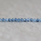 3.5mm Santa Maria Aquamarine Beads Faceted Natural Genuine Gemstone Beads for Jewelry Making Craft Gift Beads March Birthstone