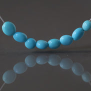 3.5mm 4.5mm Natural Sleeping Beauty Turquoise Beads Nuggets Smooth 8 Pcs Gemstone Beads DIY Jewelry Making December Birthstone