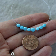 3.5mm Sleeping Beauty Turquoise Nugget Beads – Smooth Natural Gemstone