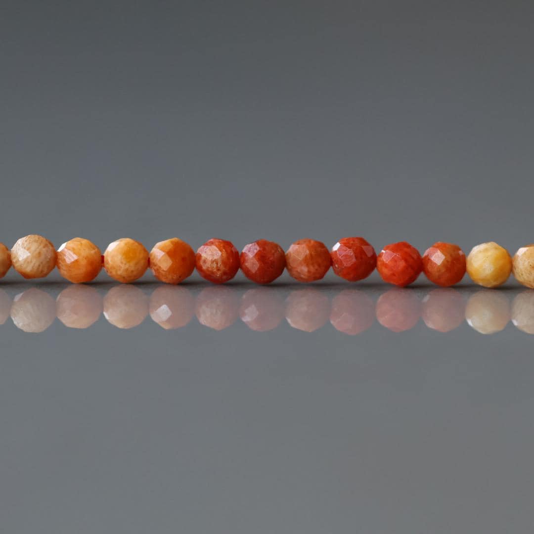 3.5mm Natural Sponge Coral Beads Micro Faceted Beads Genuine Ombre Coral Beads 15" Sparkly Gemstone Beads for Jewelry Making Gift crafter