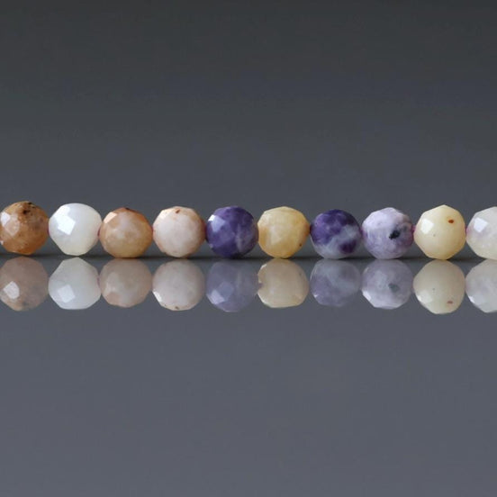 3.5mm Tiffany Stone Beads Bertrandite Micro Faceted 15" Rare Gemstone Beads Beading Crafter Gift DIY Jewelry making