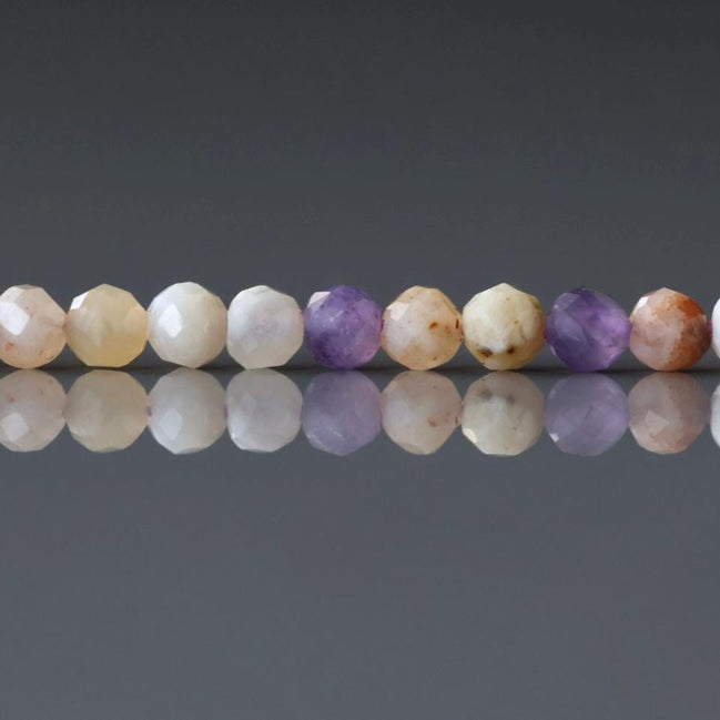 3.5mm Tiffany Stone Beads Bertrandite Micro Faceted 15" Rare Gemstone Beads Beading Crafter Gift DIY Jewelry making