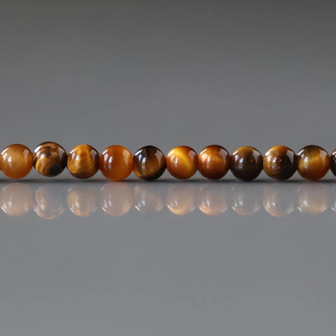 3.5mm Tigers Eye Beads Smooth Tiger Eye Genuine Tiny Beads 15" Gemstone Beads for Jewelry Making Beading Craft Gift Seed Beads Brown