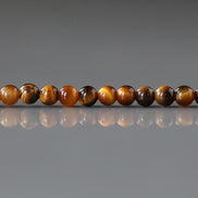 3.5mm Tiger's Eye Beads - Smooth Round Natural Gemstone 15