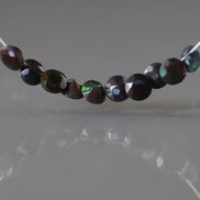 Tiny 3.5mm Black Ethiopian Opal Beads Diamond Cut Lozenge Beads Faceted Buttons Natural Welo Opal DIY Jewelry Making Earrings Necklace