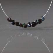 3.5mm Tiny Black Ethiopian Opal Button Beads – Faceted Natural Gemstone