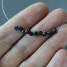3.5mm Tiny Black Ethiopian Opal Button Beads – Faceted Natural Gemstone