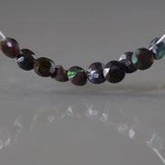 3.5mm Tiny Black Ethiopian Opal Button Beads – Faceted Natural Gemstone