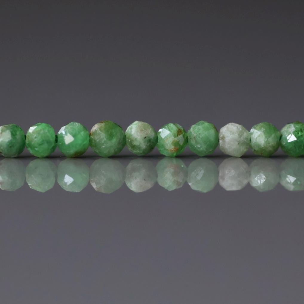 3.5mm Tsavorite Garnet Beads Faceted Beads 15" Natural Raw Tsavorite Garnet Gemstone Beads Beading Crafter Gift January Birthstone