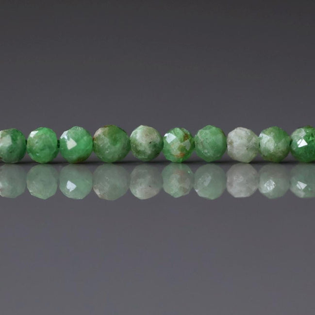 3.5mm Tsavorite Garnet Beads Faceted Beads 15" Natural Raw Tsavorite Garnet Gemstone Beads Beading Crafter Gift January Birthstone