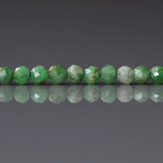 3.5mm Tsavorite Garnet Beads Faceted Beads 15" Natural Raw Tsavorite Garnet Gemstone Beads Beading Crafter Gift January Birthstone
