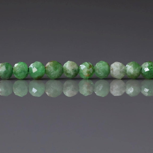 3.5mm Tsavorite Garnet Beads ‚Äì Faceted Round Natural Gemstone 15" Strand