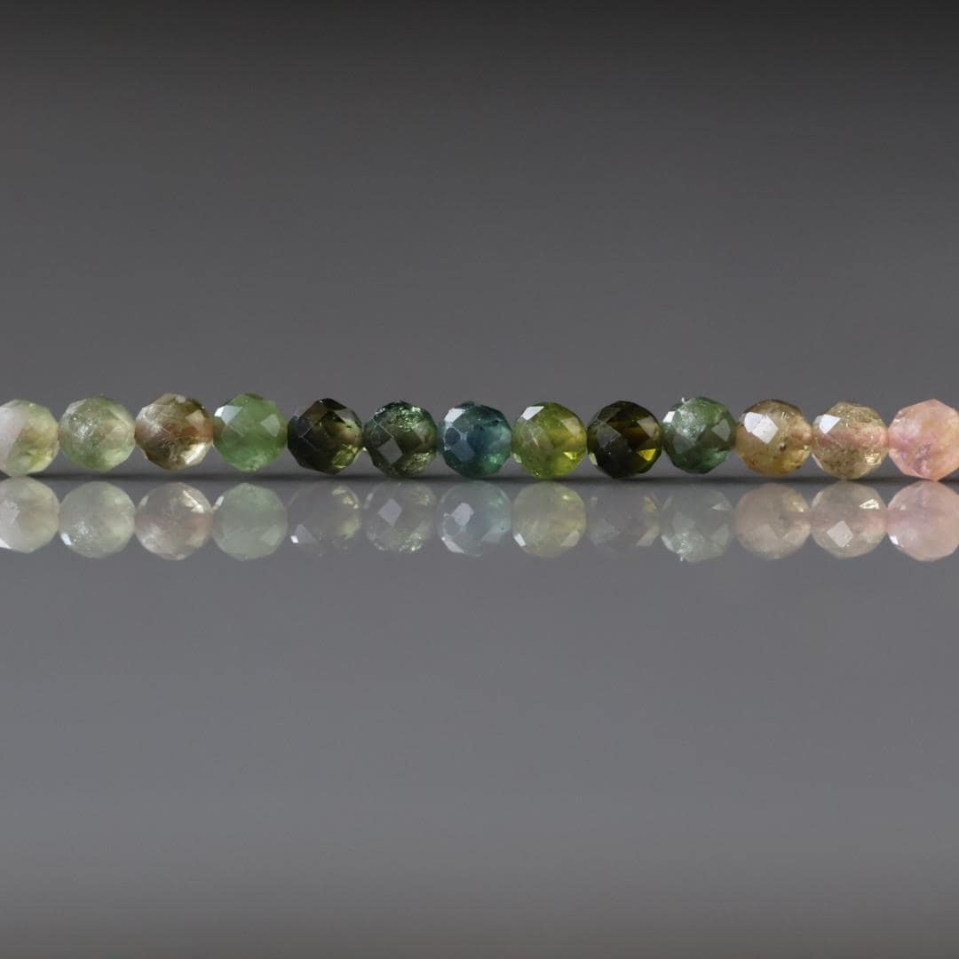 3.5mm AAA Watermelon Tourmaline Faceted Beads 15" Transparent Rainbow Gemstone Beads Jewelry Making Beading Gift Crafter October Birthstone
