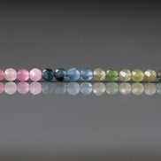 3.5mm AAA Watermelon Tourmaline Faceted Beads 15