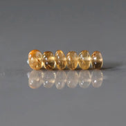 3.5mm Yellow Tourmaline Smooth Rondelle Beads 6 PCs Sunshine Yellow Genuine Gemstone Beads DIY Jewelry Making Gift October Birthstone