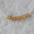 3.5mm Yellow Tourmaline Smooth Rondelle Beads 6 PCs Sunshine Yellow Genuine Gemstone Beads DIY Jewelry Making Gift October Birthstone