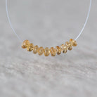 3.5mm Yellow Tourmaline Smooth Rondelle Beads 6 PCs Sunshine Yellow Genuine Gemstone Beads DIY Jewelry Making Gift October Birthstone