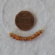 3.8-4mm AAA Madeira Citrine Beads Smooth Rondelle German Cut Natural Gemstone for DIY Jewelry Making