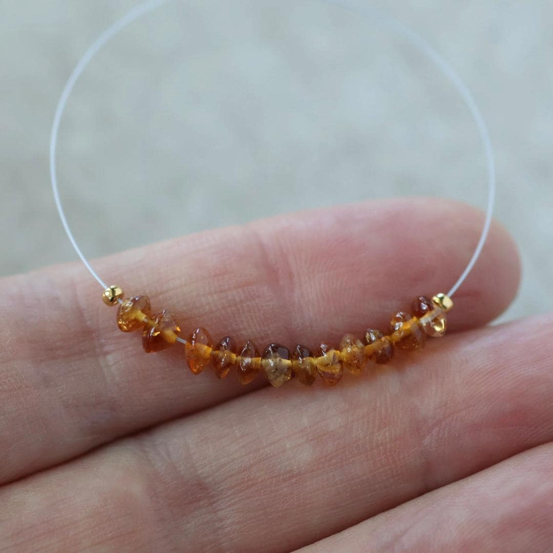 3.8-4mm AAA Madeira Citrine Beads Smooth Rondelle German Cut Natural Gemstone for DIY Jewelry Making