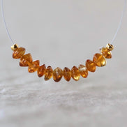 3.8-4mm AAA Madeira Citrine Beads Smooth Rondelle German Cut Natural Gemstone for DIY Jewelry Making