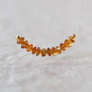 3.8-4mm AAA Madeira Citrine Beads Smooth Rondelle German Cut Natural Gemstone for DIY Jewelry Making