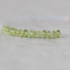 3mm 3.5mm AAA Peridot Rondelle Beads Smooth German Cut Nuggets 1” Natural Green Gemstone for DIY Jewelry Making