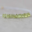 3mm 3.5mm AAA Peridot Rondelle Beads Smooth German Cut Nuggets 1” Natural Green Gemstone for DIY Jewelry Making