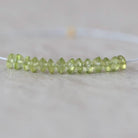3mm 3.5mm AAA Peridot Rondelle Beads Smooth German Cut Nuggets 1” Natural Green Gemstone for DIY Jewelry Making