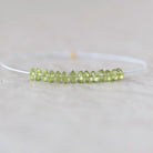 3mm 3.5mm AAA Peridot Rondelle Beads Smooth German Cut Nuggets 1” Natural Green Gemstone for DIY Jewelry Making