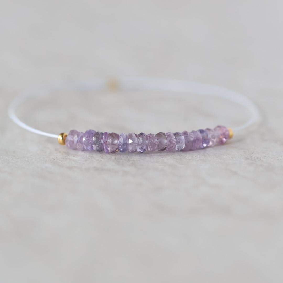 3.5mm Natural Lavender Purple Sapphire Beads Faceted Rondelle 1” Genuine Gemstonefir DIY Jewelry Making Beading Supplies