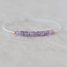 3.5mm Natural Lavender Purple Sapphire Beads Faceted Rondelle 1” Genuine Gemstonefir DIY Jewelry Making Beading Supplies
