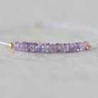 3.5mm Natural Lavender Purple Sapphire Beads Faceted Rondelle 1” Genuine Gemstonefir DIY Jewelry Making Beading Supplies