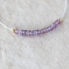 3.5mm Natural Lavender Purple Sapphire Beads Faceted Rondelle 1” Genuine Gemstonefir DIY Jewelry Making Beading Supplies