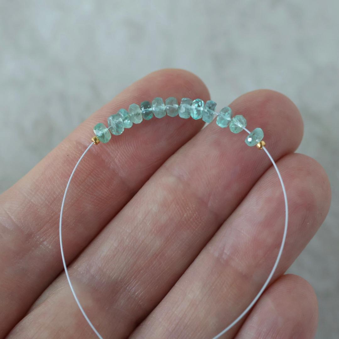 3.5mm Paraiba Blue Tourmaline Beads Rondelle 10 PCs Faceted Genuine Gemstone Beads Jewelry Making Gift October Birthstone