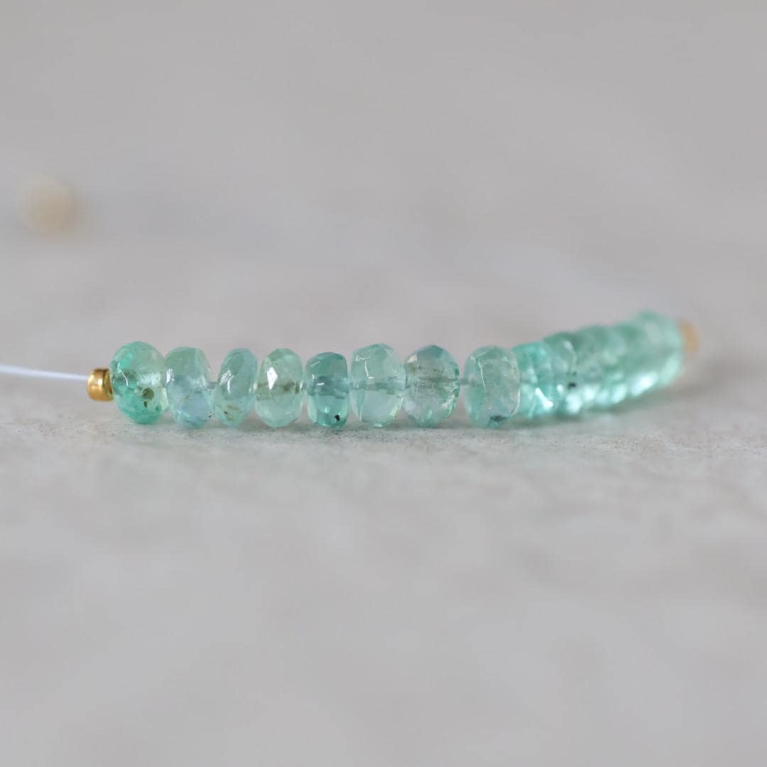 3.5mm Paraiba Blue Tourmaline Beads Rondelle 10 PCs Faceted Genuine Gemstone Beads Jewelry Making Gift October Birthstone