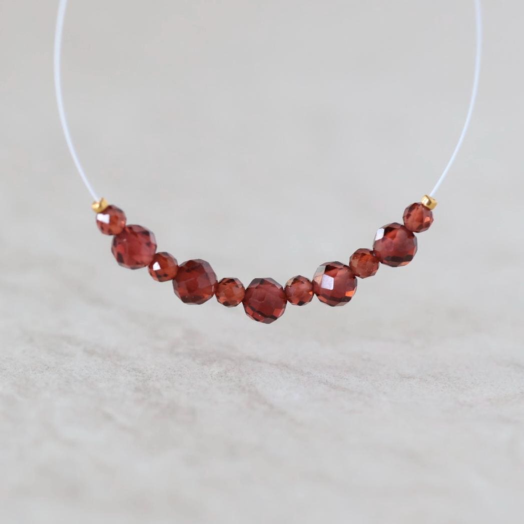 3mm- 4.7mm AAA Crimson Mozambique Garnet Beads Faceted Round Natural Gemstone for DIY Jewelry Making